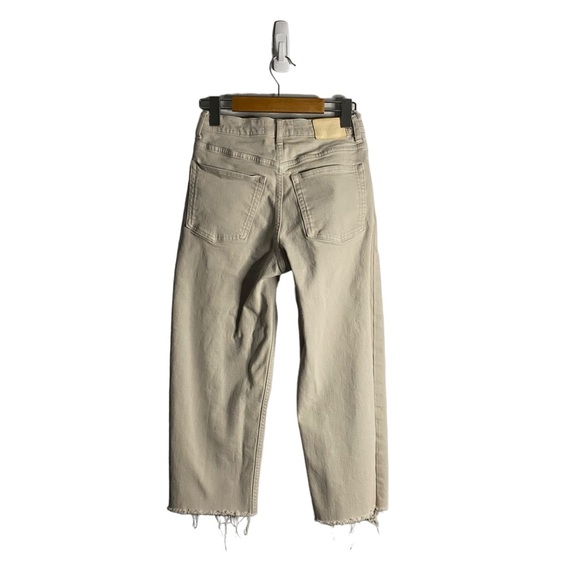 Everlane Women's Tan The Way High Frayed Hem Denim Jeans - Picture 7 of 7